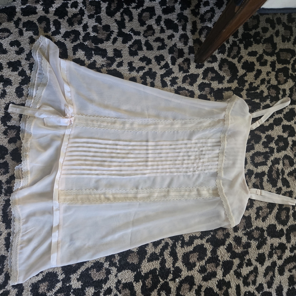 Elegant Cream Lace Trim Slip